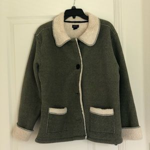 ALPS Olive faux Sherpa fur coat